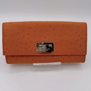 KATE SPADE OSTRICH LONG WALLET NWOT